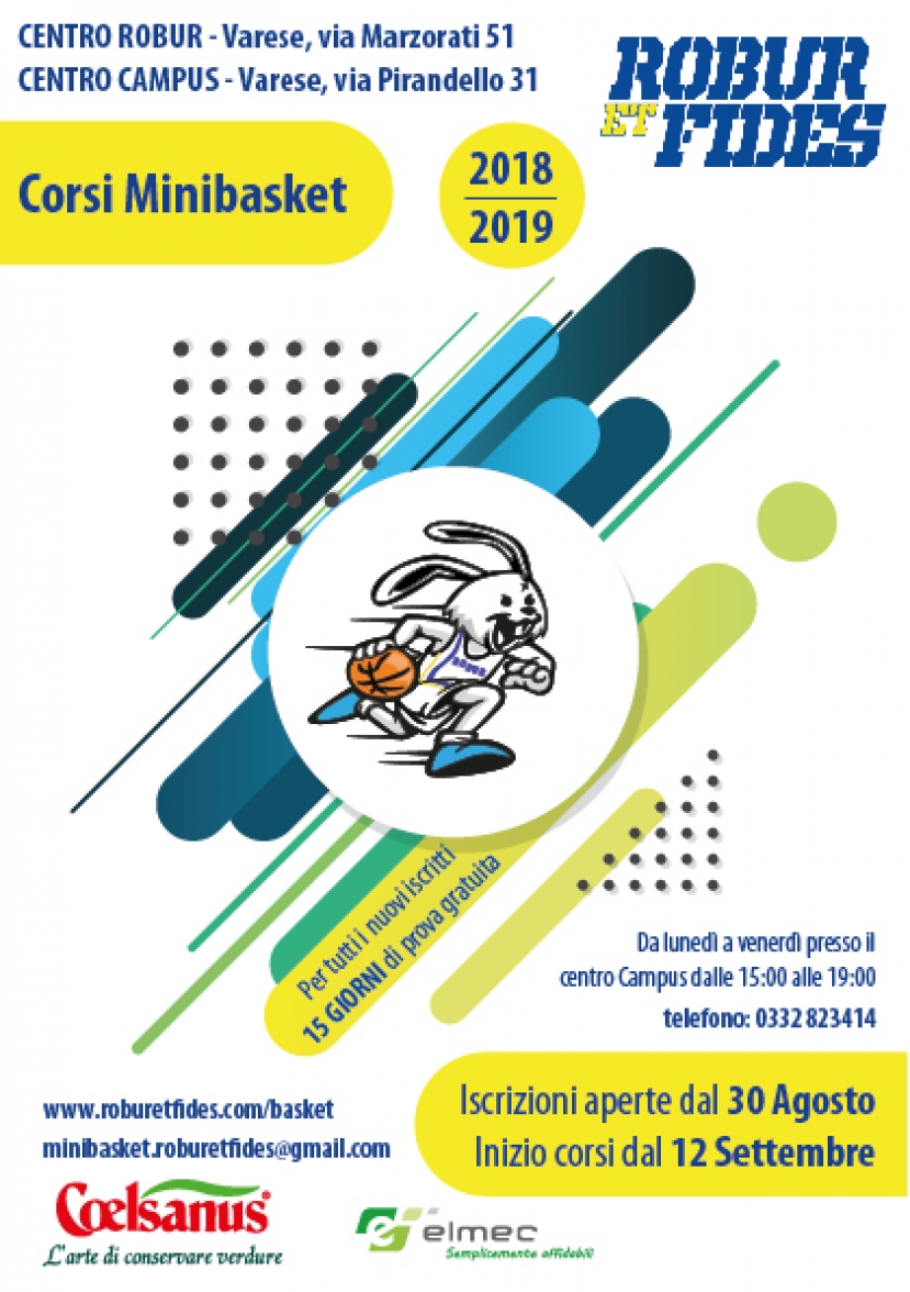 Corsi Minibasket 2018/2019