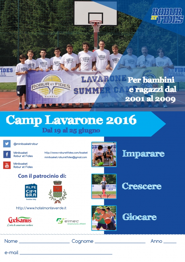 Preiscrizione Lavarone Summer camp 2017